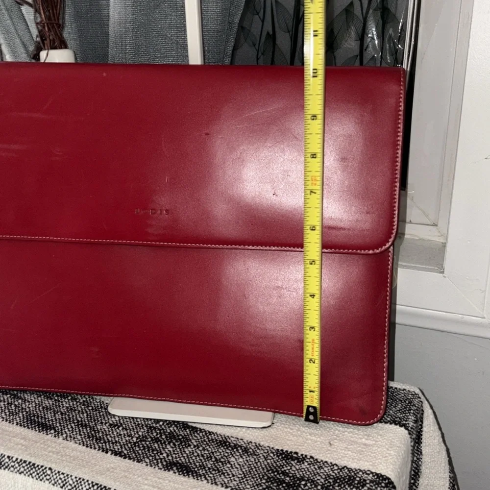 Lodis Crimson Leather Laptop Case